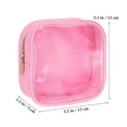 thumbnail image 2 of FENGGUIQU Bolsa Para Cosméticos Con Parte Frontal Transparente Y Cierre De Cremallera Rosa, 2 of 6