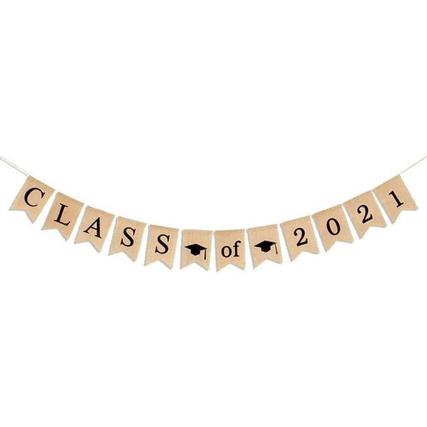 Burlap Class Of 21 Graduation Banner No Diy Required Rustic Vintage Graduation Decorations Sign For College Graduation Party Supplies Classroom Decoration Photo Booth Backdrop Walmart Com Walmart Com