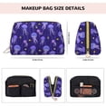 thumbnail image 2 of Yellow Fish Purple Jellyfish Makeup Bag, Large Capacity Travel Cosmetic Bag for Women Girls- Travel Toiletry Bag Leather Portable Waterproof Makeup Case Organizer with Handle, 2 of 4