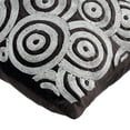 thumbnail image 2 of The HomeCentric Euro Sham Pillow Covers, Charcoal Gray European Pillow Shams Pack of 2, 26x26 inch (65x65 cm) Velvet Euro Size Pillow Covers, Circles & Dots, Illusion, Zardozi, Euro - Go Silver Rings, 2 of 2