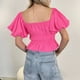thumbnail image 4 of Camiseta Corta Camiseta corta para mujer Camiseta sexy con cuello y hombros descubiertos para mujer para ir de compras (Rose Red S) Ygjytge para Mujer Rosa roja T XL, 4 of 7