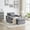 Dark Gray, variant on Foldable Sofa Bed with Adjustable Back, Velvet Convertible Couch with USB Port, Ashtray, and Swivel Phone Stand for Living Room, Apartment, Office, Creamy White