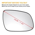 thumbnail image 3 of Unique Bargains Right Passenger Side Rearview Mirror Glass Replacement Non-heated White Glass with Back Fit for KIA Ceed, 3 of 6