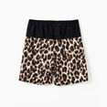thumbnail image 3 of PatPat Family Matching Leopard Panel Cut Out Waist One-Shoulder One Piece Swimsuit or Swim Trunks Shorts, 3 of 6