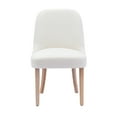 thumbnail image 3 of Contemporary Water and Stain Resistant Boucle Fabric Upholstered Dining Side Chair, Cream, 3 of 5