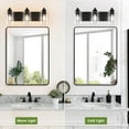 thumbnail image 5 of Pynsseu 3-Light Black Dimmable LED Vanity Light with Metal Shades, 5 of 7