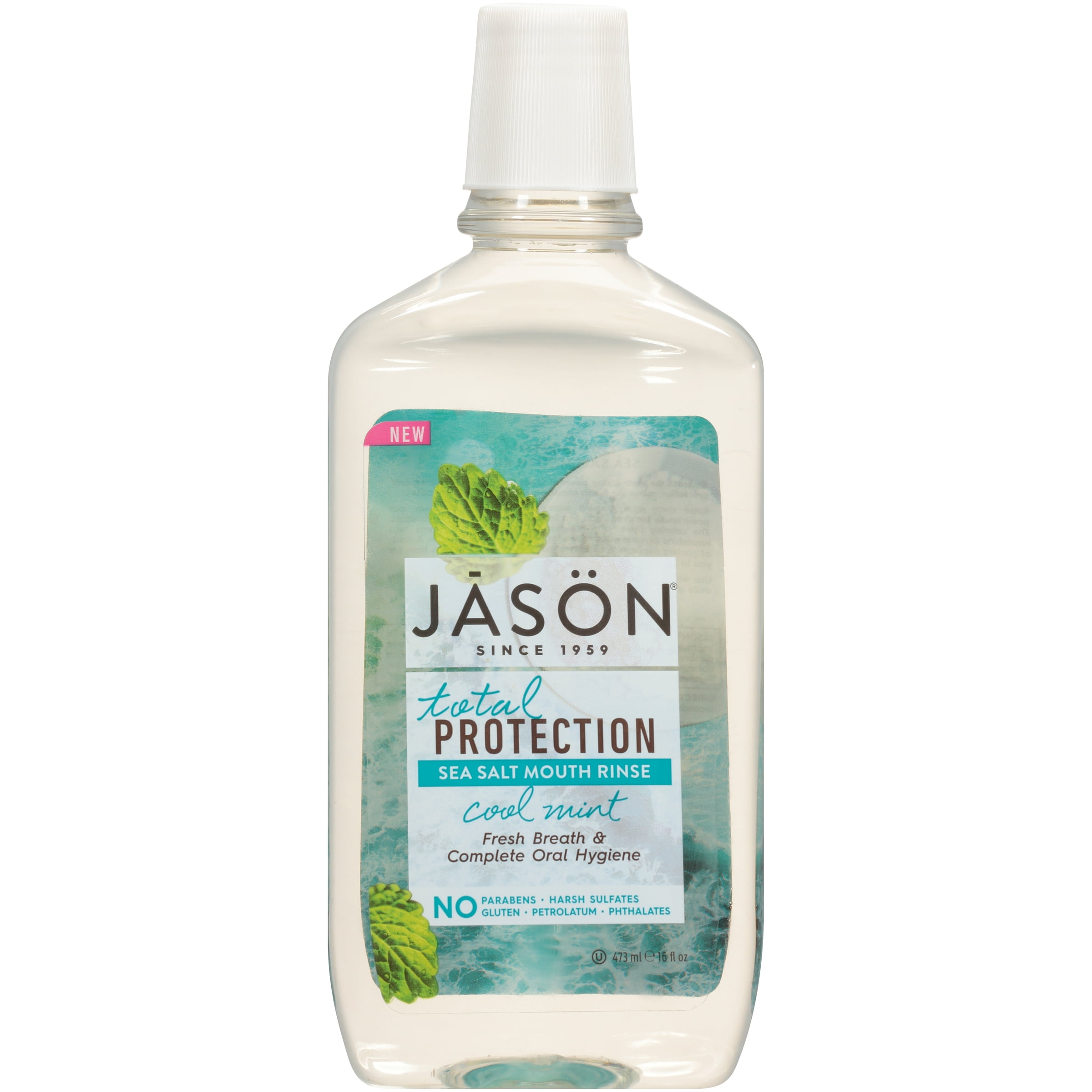 JASON Total Protection Cool Mint Sea Salt Mouthwash, 16 fl. oz