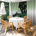 thumbnail image 3 of Outdoor Curtains for Patio Waterproof Sage Green Indoor/Outdoor Curtain Tiebacks Ombre Green Grey Privacy Curtain Sun Blocking Grommet Drapes for Pergolas Gazebo Porch Balcony 2 Panel 54x84 Inch, 3 of 9