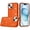 Cosmic Orange, variant on For iPhone 15 Beautiful Diamond Metallic Design Metal Chrome Edged Hybrid - Black
