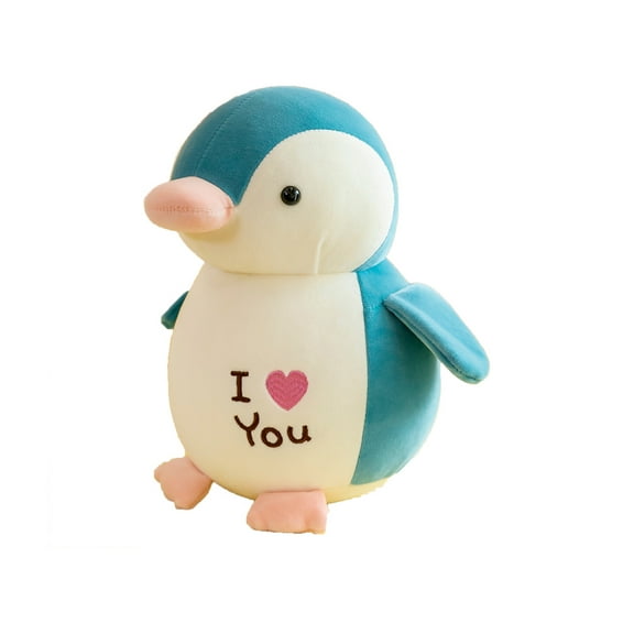 BESTSKY 2026 New Penguin Plush Plush Toys with "I Love You" Embroidery Cute Plushies for Gifts Bedroom Nursery Valentine Kids Office