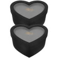 thumbnail image 3 of FRCOLOR Heart Flower Box 2pcs Flower Gift Storage Box Decorative Packing Box Heart Storage Box with Window,11.42"X9.45"X5.12", 3 of 4