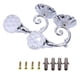 thumbnail image 1 of Ganchos para sujetar cortinas de pared plateadas, ganchos para sujetar cortinas de cristal y metal, 1 of 6