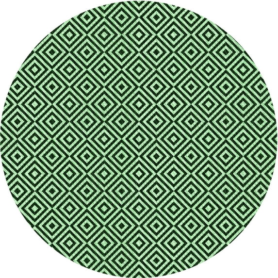 Ahgly Company Indoor Round Patterned Light Green Area Rugs, 3' Round
