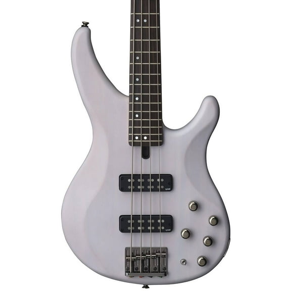 Yamaha TRBX504 4-String Premium Electric Bass Transparent White Rosewood Fretboard