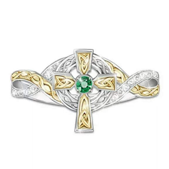 EOEMY 925 Sterling Silver Rings Cross Zircon Ring Women Romantic Fashion Jewelry 6-10-6