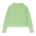 thumbnail image 4 of GiLiling Girls Sweatshirt, Half Zip Cropped Pullover Fleece Quarter Zipper Hoodie, Fall Fashion Outfit Clothes (Light Green, 3-4 Years), 4 of 4