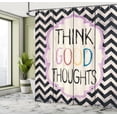 thumbnail image 4 of Ambesonne Saying Shower Curtain, Chevron Zigzag Lines Think, 69"Wx84"L, Pale Purple, 4 of 4