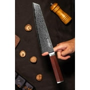 Kegani 8" Damascus Kiritsuke Chef Knife - Japanese 73 Layers VG-10 Japanese Knife - Rosewood FullTang Handle Japanese Knife Sushi Knife Gyuto Knife