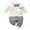 11#Navy350, variant on Baby Boys Romper Long Sleeve Button Up Jumpsuit with Bowtie, Sizes 0-18 Months