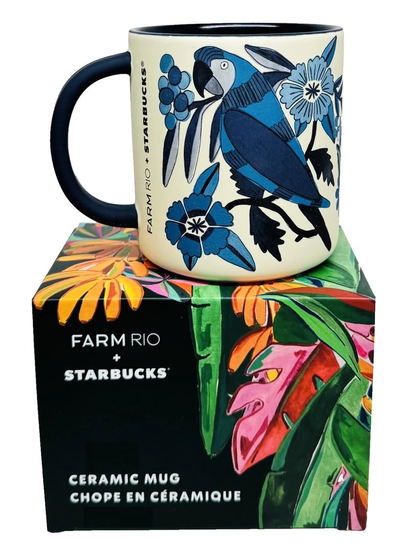 Starbucks x FARM Rio 2025 Lenço Azulejo Mug, 14 oz, Ceramic Coffee
