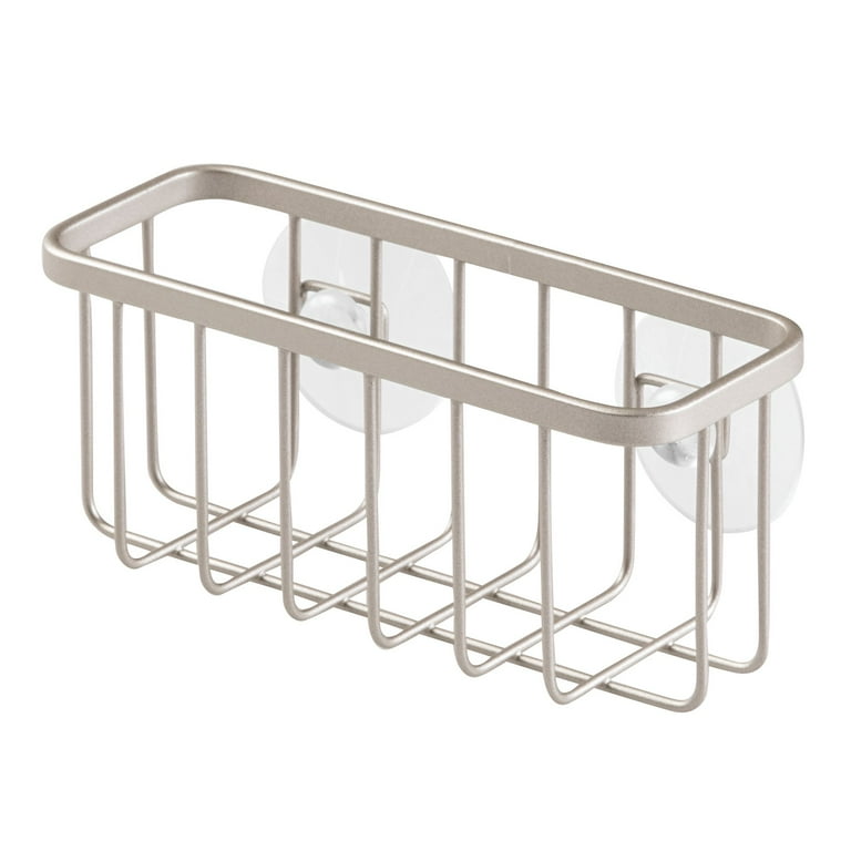 Kitchen Details Metal Sink Caddy with Suction Attachment - Kitchen Details Sponge  Holder in White - 5.5X2.6X2.4 inches - Perfect for Holding Sponges - Water  Drainage in the Sink Caddies department at