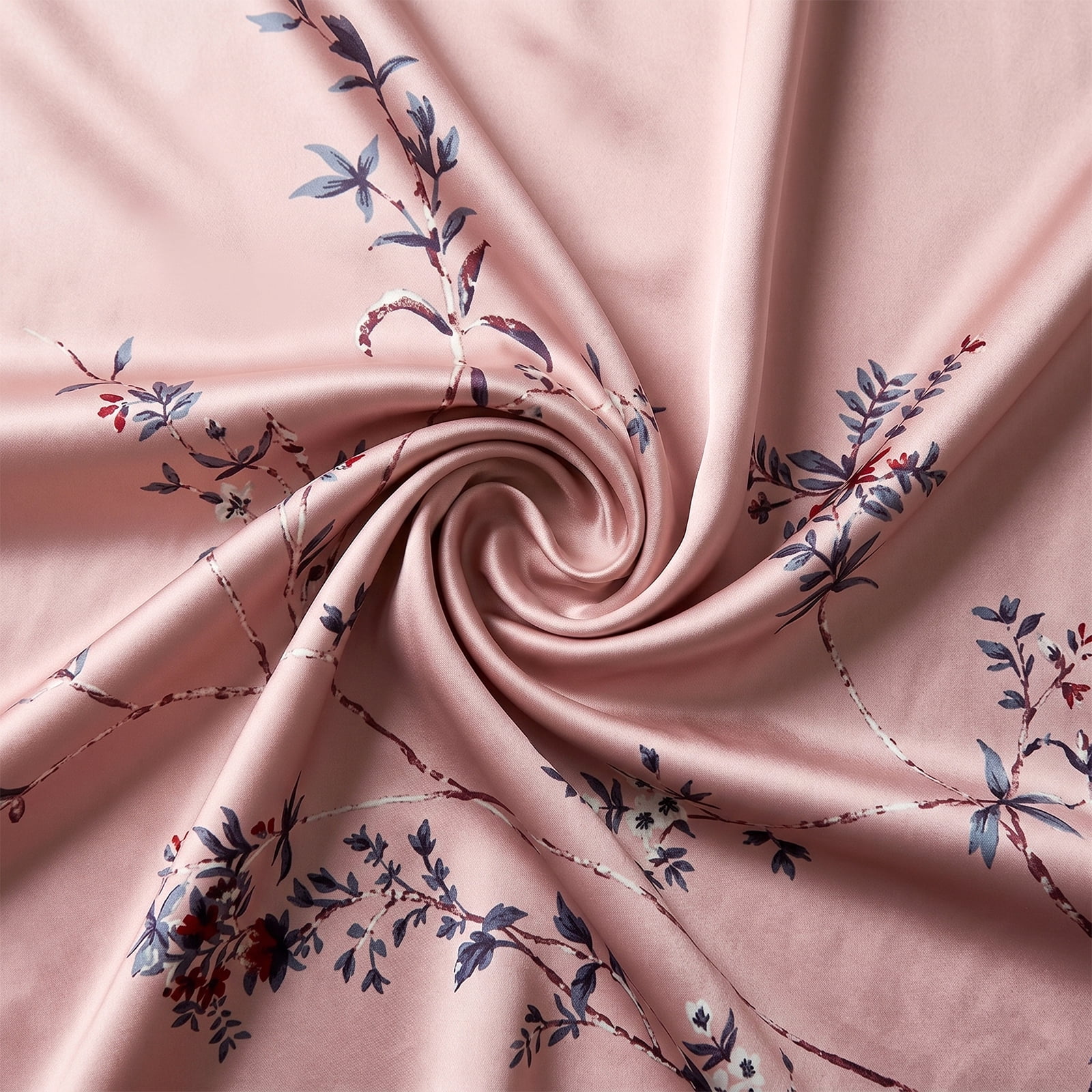 AMITOFO Long Silky Kimono Robes for Women Lightweight Silky Satin Floral Bathrobe Soft Cozy Ladies Housecoat Loungewear