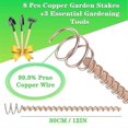 thumbnail image 4 of 8-pack Electroculture Copper Gardening Antenna - Pure Copper Wire, Stakes For Growing Plants (12 In, 4 of 5