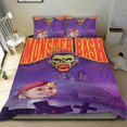 thumbnail image 1 of Monster Bash Conjunto de sábanas temático, trío de piezas, cómodo y amigable con la piel, diseño único, regalo de decoración para el hogar para familiares, amigos y fans, 90 cm * 190 cm, 1 of 6