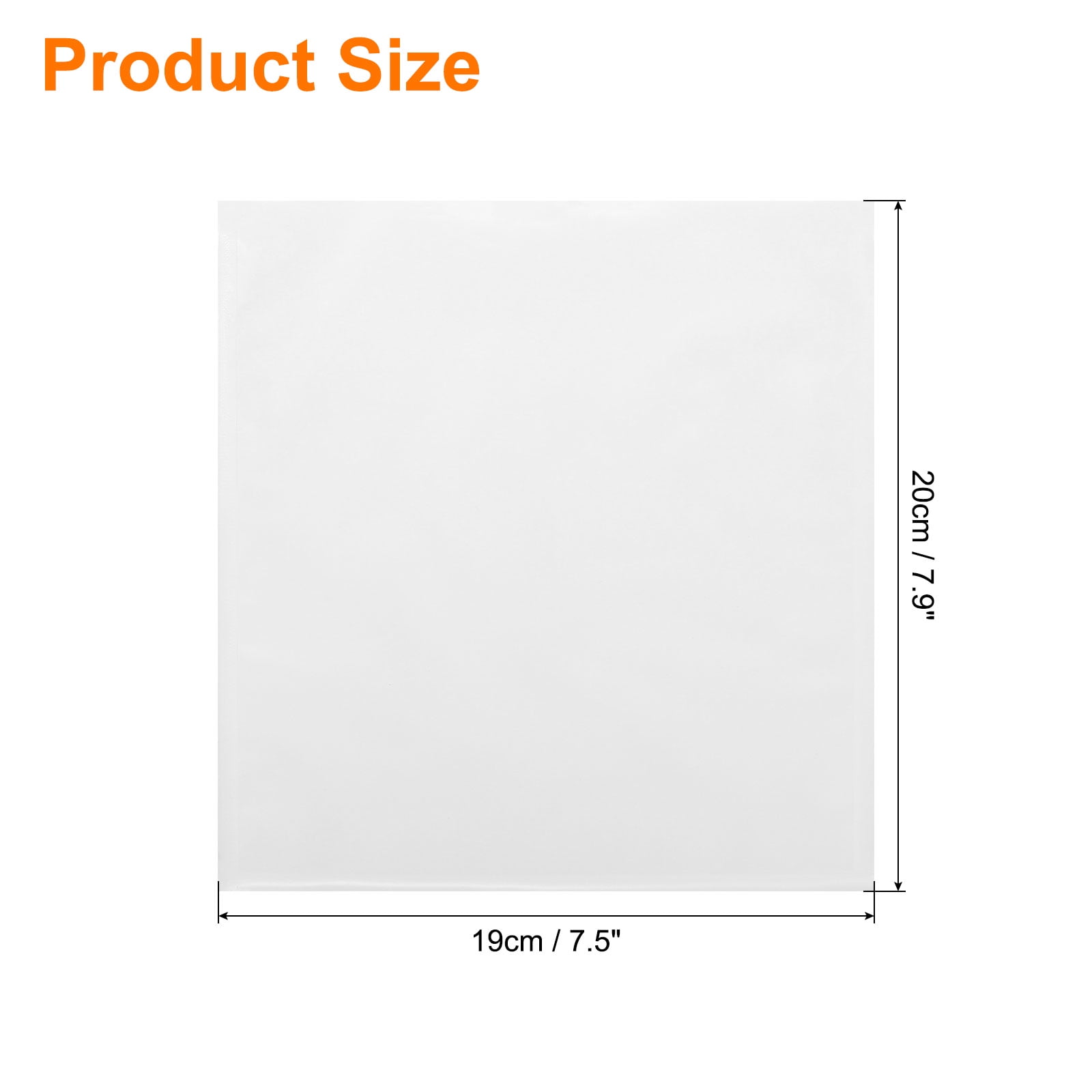 Unique Bargains Kraft Paper Sandwich Bags with Clear Front for Easy Visibility White