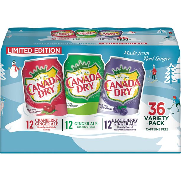 Canada Dry Winter Variety Pack 12 Ounce 36 Pack Walmart Com Walmart Com