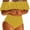 Yellow, variant on MSJUHEG Full Coverage Swimsuits for Women,Plus Size Swimsuit for Women,Halter Swimsuits for Women,Push Up Swimsuit,Ribbed Swimsuit for Women,2 Piece Bikini Set,Ruffle Swimsuits for Women Black L