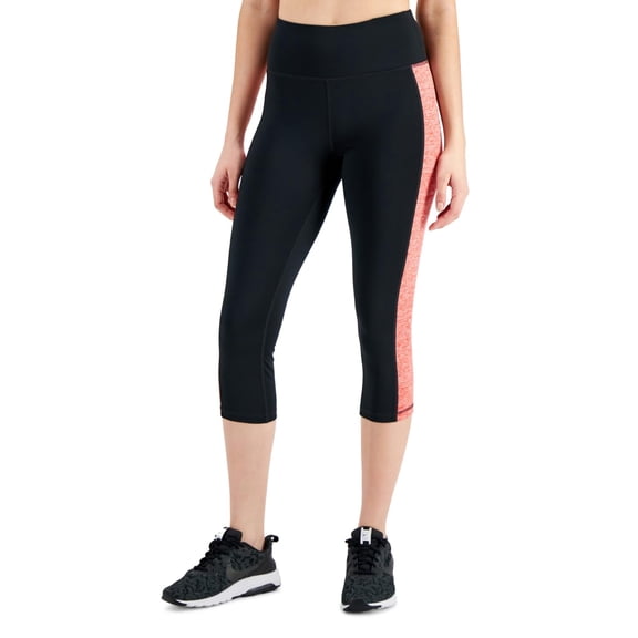 ID Ideology Women's Essentials Colorblocked Cropped Leggings Red Size X-Small