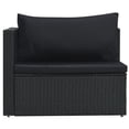 thumbnail image 5 of vidaXL 5 Piece Garden Lounge Set with Cushions Poly Rattan Black, 5 of 5