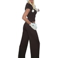 thumbnail image 3 of Conjunto de Dos Piezas para Mujer, Estilo Casual, Ideal para Estar en Casa. Incluye Top de Larga Ligeramente Corto y Pantalón de Pierna . Marrón - Corto S, 3 of 6