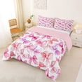 thumbnail image 2 of Erosebridal Watercolor Princess Bowknot Queen Comforter Set,Kawaii Bow Girls Bedding Comforter Set For Teens,Pink White, Reversible 3-Piece, 2 of 7