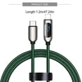 thumbnail image 3 of Guardoinrt Data Cable 5A 1.2m Digital Display 480Mbps Power Bank Quick Transmitting Fast Charging Nylon Knitting Replacing Cord Green 20W Type 3 1Set, 3 of 6