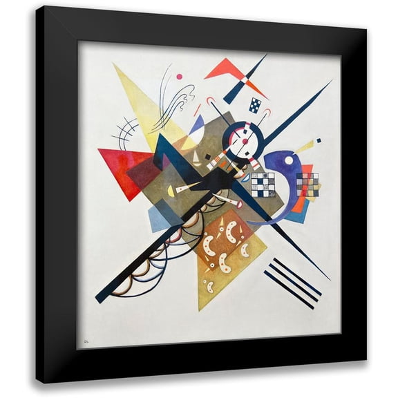 Kandinsky, Wassily 12x13 Black Modern Framed Museum Art Print Titled - On White II, 1923