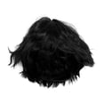 thumbnail image 1 of Perruque courte noire respirante, cheveux synthétiques duveteux et élégants, postiche pour hommes et femmes, 1 of 4
