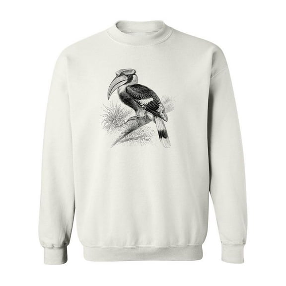 Great Hornbill Sketch Sweatshirt Men -Image by Shutterstock, Male Large