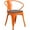 Orange, variant on Flash Furniture White Metal Chair with Wood Seat and Arms