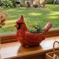 thumbnail image 7 of 2026 Cardinal Bird Succulent Planter, 7.8in Ceramic & Resin Cardinal Bird Succulent Planter with Drainage Hole, Cardinal Bird Hummingbird Themed Decorative Pot for Outdoor Plants B, 7 of 7