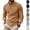 #01 Earthy Yellow, variant on Men's Vintage V-Neck T-Shirt Linen Pirate Medieval Viking Gothic Tops Shirts Long Sleeve, Casual, Breathable ,M,#01 White