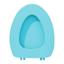 Home Gifts Soft Elongated Vinyl Toilet Seat with Comfort Foam Cushioning, Easy to Install and Clean, Universal, Quiet Close Toilet Lid, Never Loosen