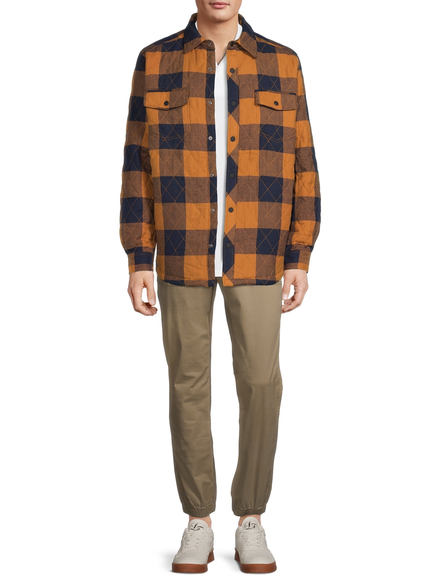 George Men's and Big Men's Shirt Jacket, Up to Size 5XL