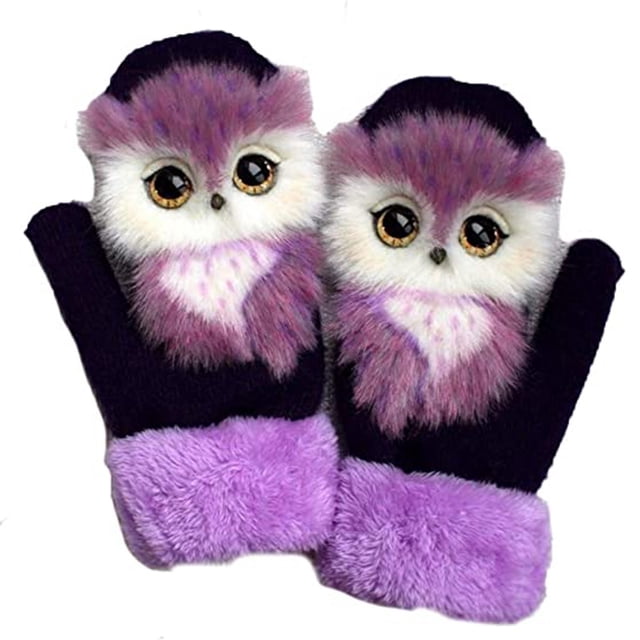 Guantes térmicos de invierno para hombres y mujeres - Guantes de lana tejida con puños extendidos para senderismo, caminatas y clima frío