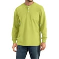 thumbnail image 5 of Homeyce Men's Henley Shirts Long Sleeve Button Shirts Lightweight Casual Solid Color T Shirts Stand Collar Big and Tall Tee Shirts,Yellow L, 5 of 6