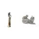 thumbnail image 1 of Conjunto de figuras de mujeres africanas, estatua de resina de una dama tribal, estatua de un gato, adorno artesanal de escritorio, ideal para regalar, 1 of 8