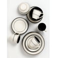 thumbnail image 6 of Elegant and Modern Stoneware Scroll Dinnerware Set for Hosting Parties and Events - Contrast, 16 Piece, 6 of 8