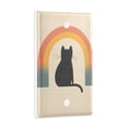 thumbnail image 2 of Yayeee Blank Wall Plate Cover 1-Gang 4.5"x2.7" Home Unused Decorative Outlet, Beige Cat Rainbow, 2 of 7