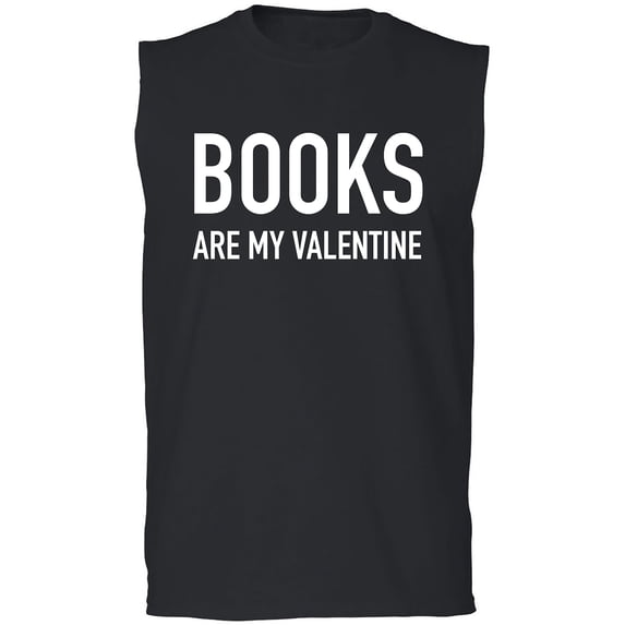 Books Are My Valentine Adult Sleeveless Tee